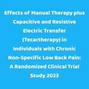 Study about use of tecartherapy in patients with chronic non-specific low back pain.