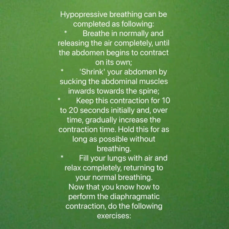 Hypopressive exercises