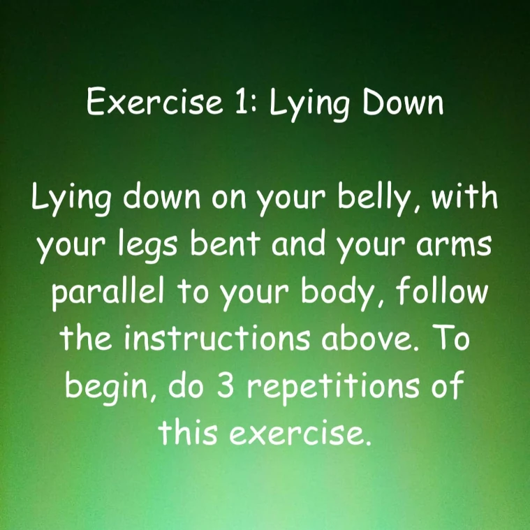 Exercise 1: Lying down