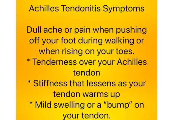 Achilles Tendonitis Symptoms