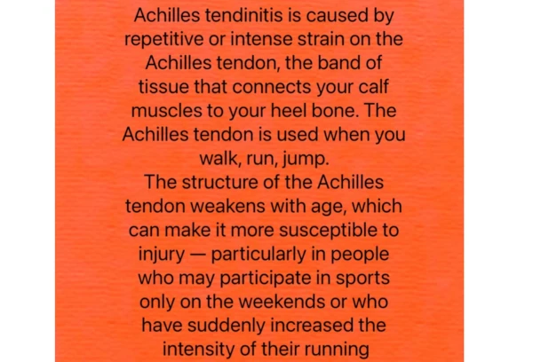 Causes of achilles tendinitis